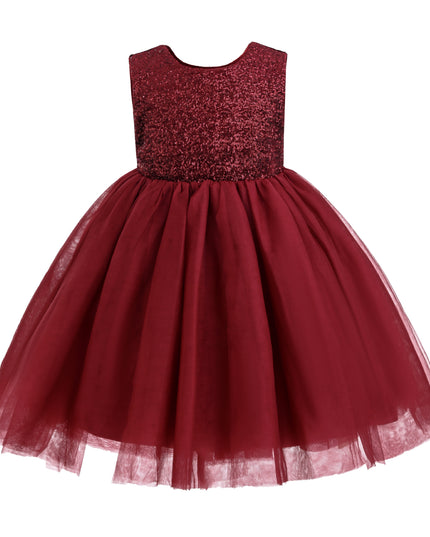 kids atelier tulleen Red Alina Sequin Tulle Dress