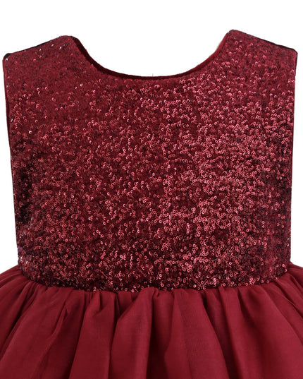 kids atelier tulleen Red Alina Sequin Tulle Dress