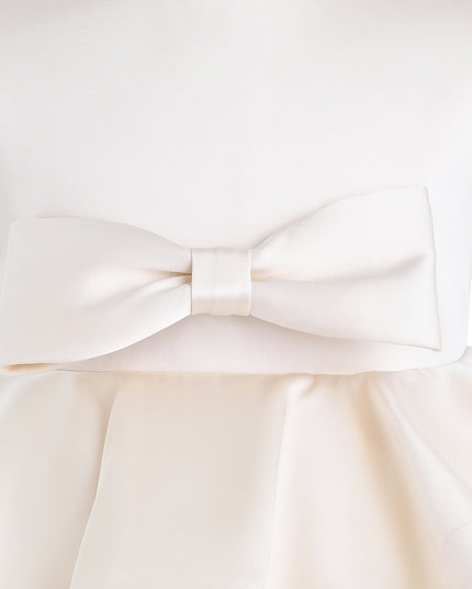 kids atelier tulleen Beige Fabiana Bow Dress
