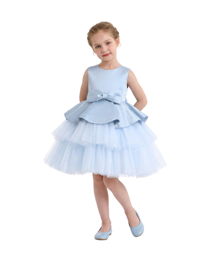 kids ateier tulleen Blue Fabiana Bow Dress