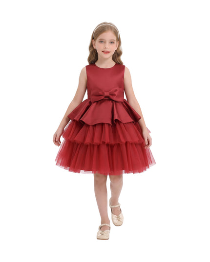 kids atelier tulleen Red Fabiana Bow Dress
