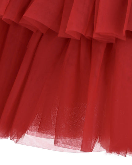 kids atelier tulleen Red Fabiana Bow Dress
