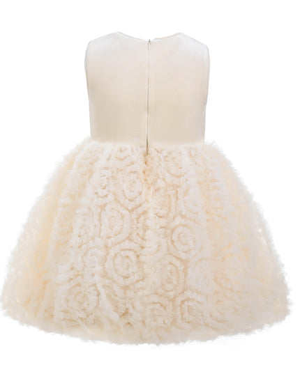 kids atelier tulleen Greta Rosette Pearl Dress