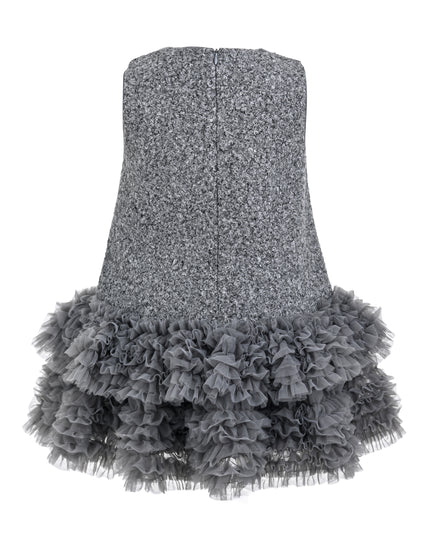 kids atelier tulleen Carbon Tressia Beaded Feather Dress