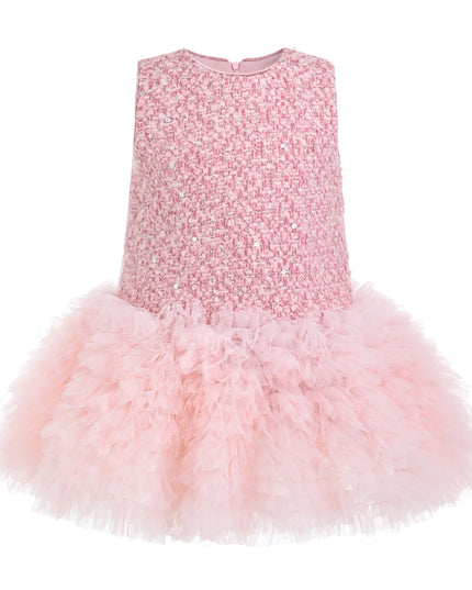 kids atelier tulleen Pink Nayela Sequin Tulle Dress