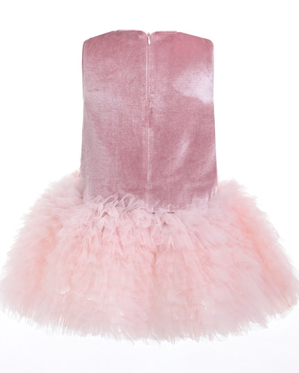 kids atelier tulleen Pink Nayela Sequin Tulle Dress
