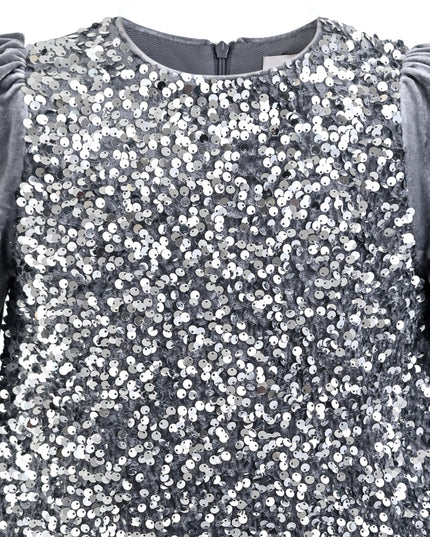 kids atelier tulleen Gray Gabrielle Sequin Tulle Dress