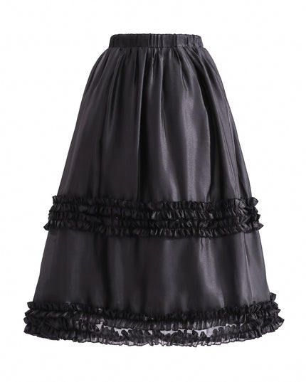 kids atelier tulleen Black Calista Ruffle Skirt Set