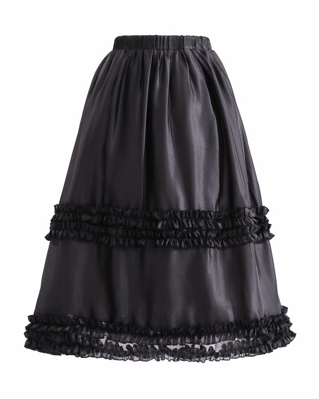 kids atelier tulleen Black Calista Ruffle Skirt Set