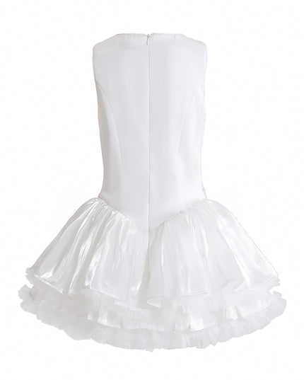 kids atelier tulleen White Soraya Floral Tulle Dress