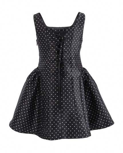 kids atelier tulleen Black Vivienne Polka Dot Dress