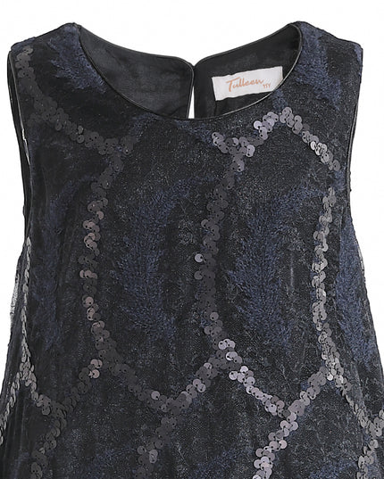 kids atelier tulleen Black Fiora Ruffle Sequin Dress