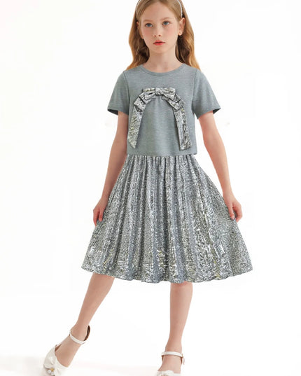 kidsatelier-tulleen-Silver-Sequin-Bow-T-shirt-Skirt-Set