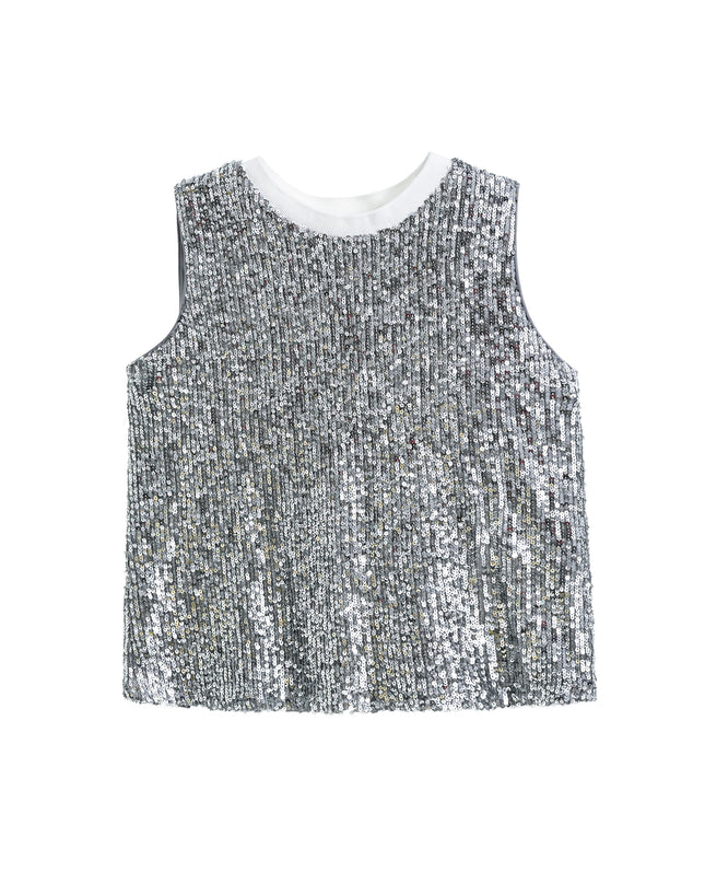 kidsatelier-tulleen-Silver-Sequin-Sleeveless-Shorts-Set