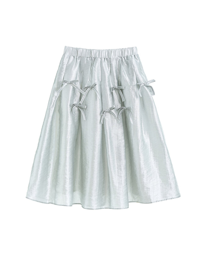 kidsatelier-tulleen-Metallic-Ruffle-Bow-Sleeveless-Top-Skirt-Set