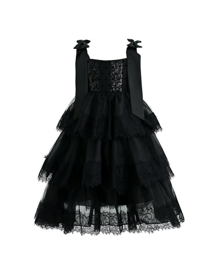 kidsatelier-tulleen-black-ruffle-sleeveless-bow-dress