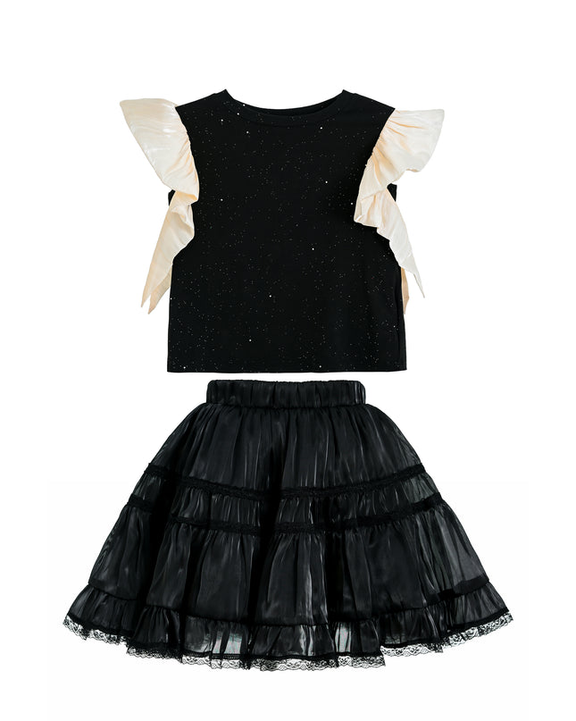 kidsatelier-tulleen-black-glitter-ruffle-skirt-set