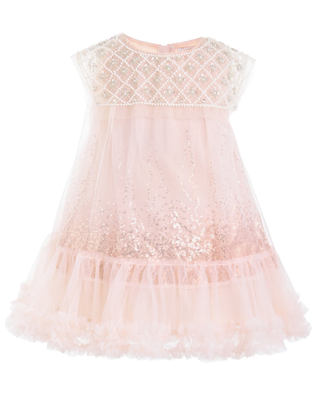 kids atelier tulleen Pink Renoria Lace Sparkle Dress