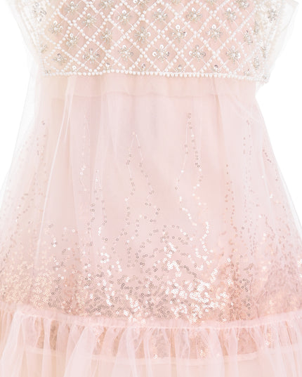kids atelier tulleen Pink Renoria Lace Sparkle Dress