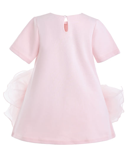 kids atelier tulleen Pink Verina Ruffled Hem A-Line Dress