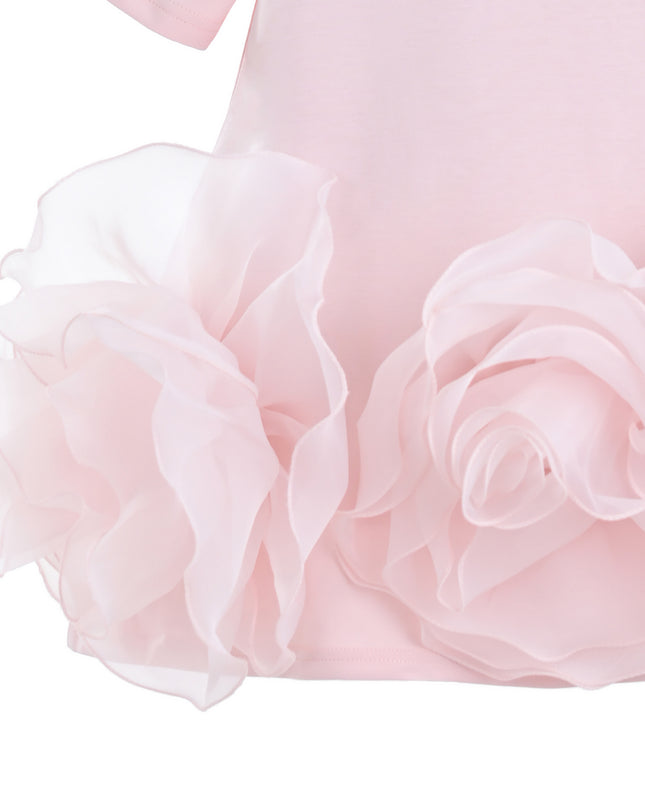 kids atelier tulleen Pink Verina Ruffled Hem A-Line Dress