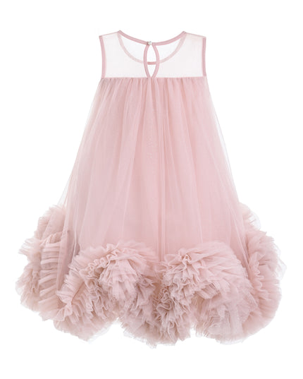 kids atelier tulleen Pink Mirielle Ribbon Bow Dress