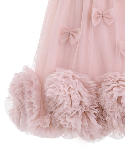 kids atelier tulleen Pink Mirielle Ribbon Bow Dress