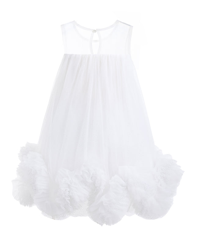 kids atelier tulleen White Mirielle Ribbon Bow Dress