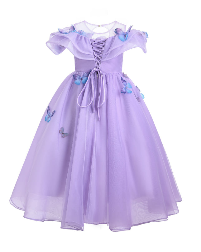 kids atelier tulleen Lavender Zelia Butterfly Gown