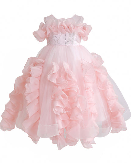 kids atelier tulleen Pink Avalora Ruffled Formal Dress