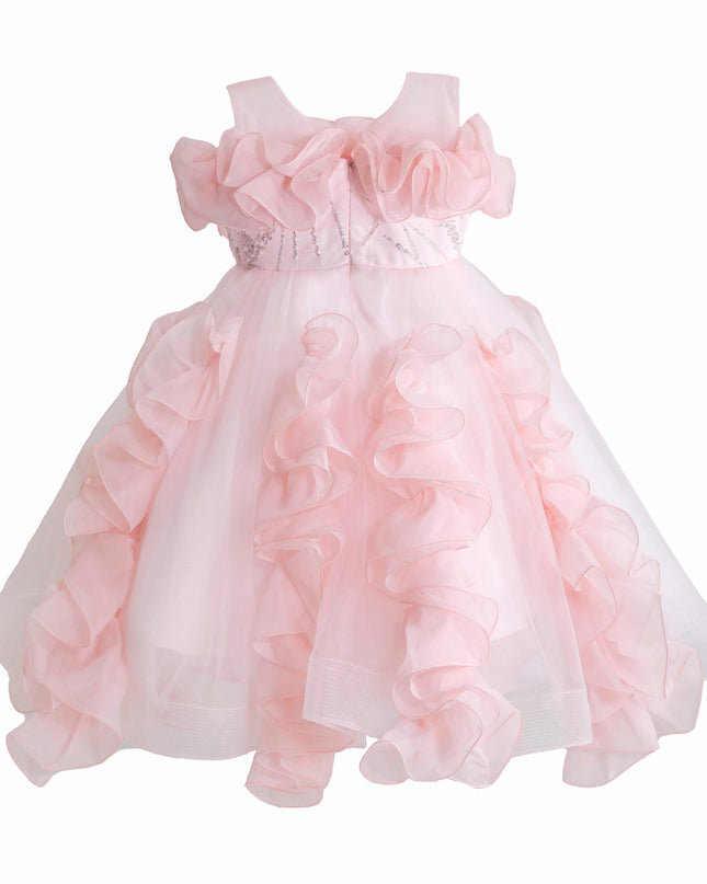 kids atelier tulleen Pink Avalora Ruffled Formal Dress