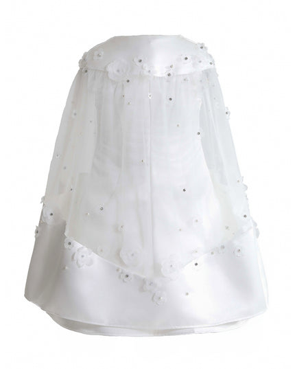 kids atelier tulleen White HoneyBelle Floral Overlay Dress
