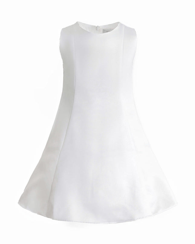 kids atelier tulleen White HoneyBelle Floral Overlay Dress