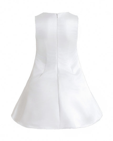 kids atelier tulleen White HoneyBelle Floral Overlay Dress