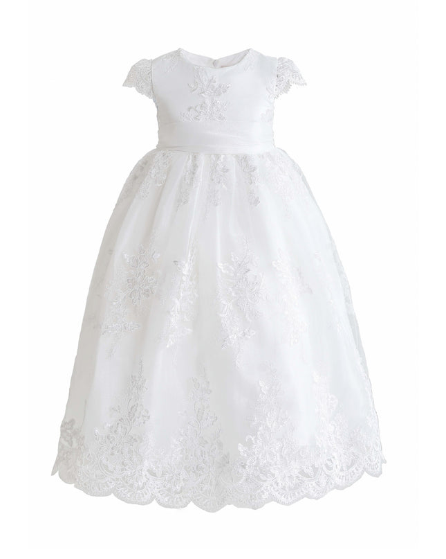kids atelier tulleen White Valina Lace Communion Dress