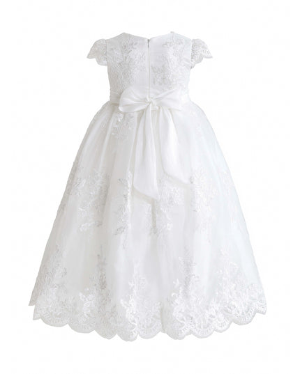 kids atelier tulleen White Valina Lace Communion Dress