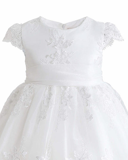 kids atelier tulleen White Valina Lace Communion Dress