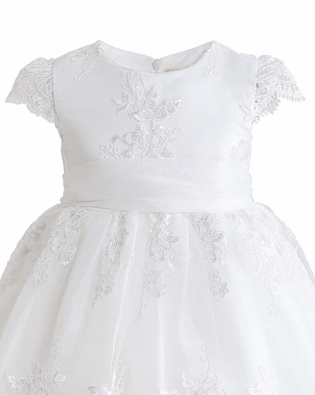 kids atelier tulleen White Valina Lace Communion Dress