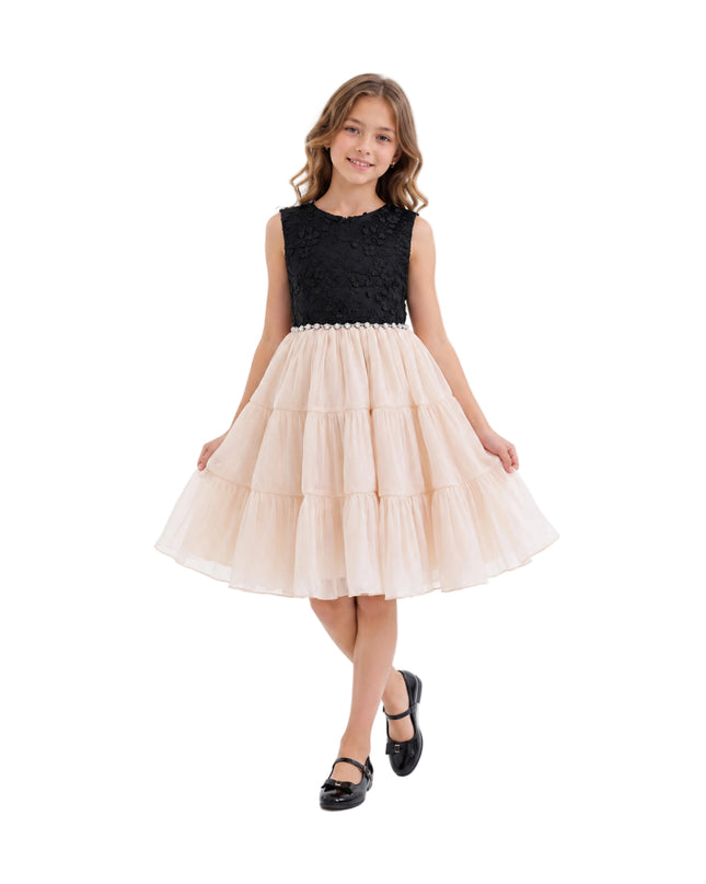 kids atelier tulleen Black Veyona Lace Tulle Dress
