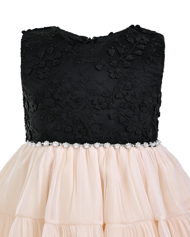kids atelier tulleen Black Veyona Lace Tulle Dress