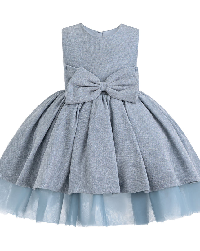 kids atelier tulleen blue Isalyn Glitter Bow Dress