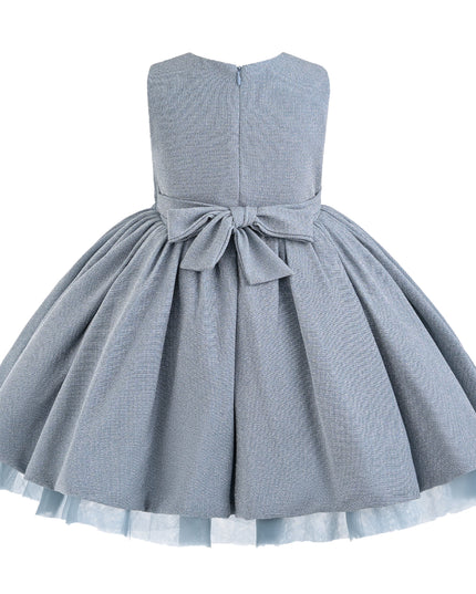 kids atelier tulleen blue Isalyn Glitter Bow Dress