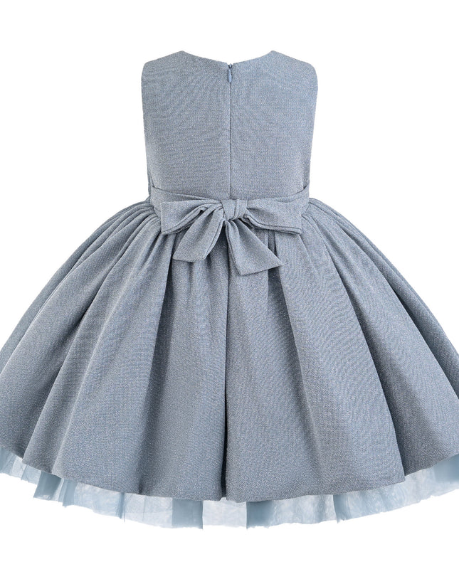 kids atelier tulleen blue Isalyn Glitter Bow Dress
