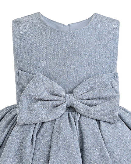 kids atelier tulleen blue Isalyn Glitter Bow Dress