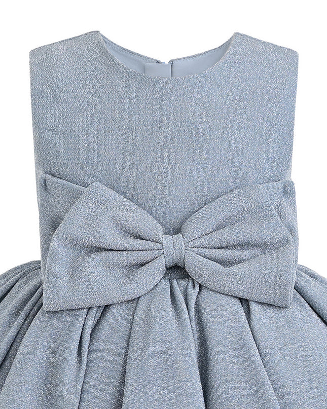 kids atelier tulleen blue Isalyn Glitter Bow Dress