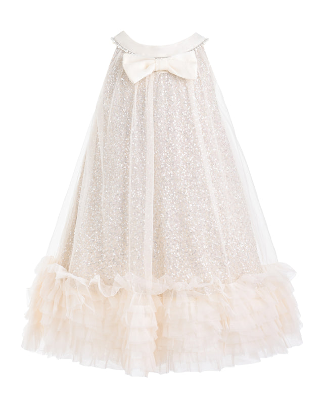 kids atelier tulleen Beige Tansy Petal Cascade Dress