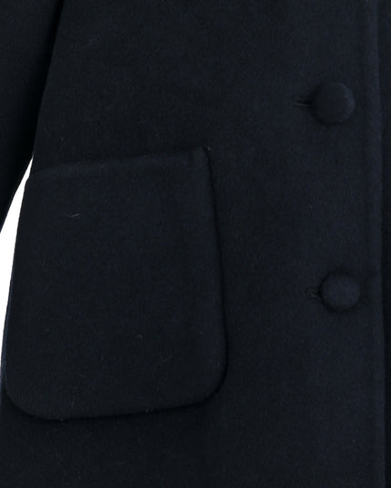 kids atelier tulleen Navy Winter Bow Coat