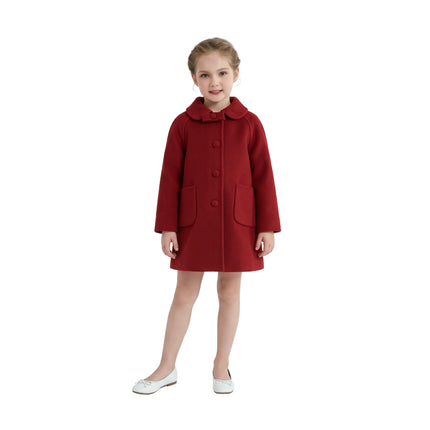 kids atelier tulleen Red Winter Bow Coat