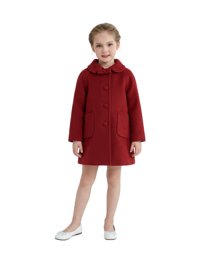 kids atelier tulleen Red Winter Bow Coat