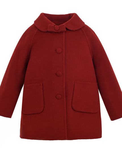 kids atelier tulleen Red Winter Bow Coat